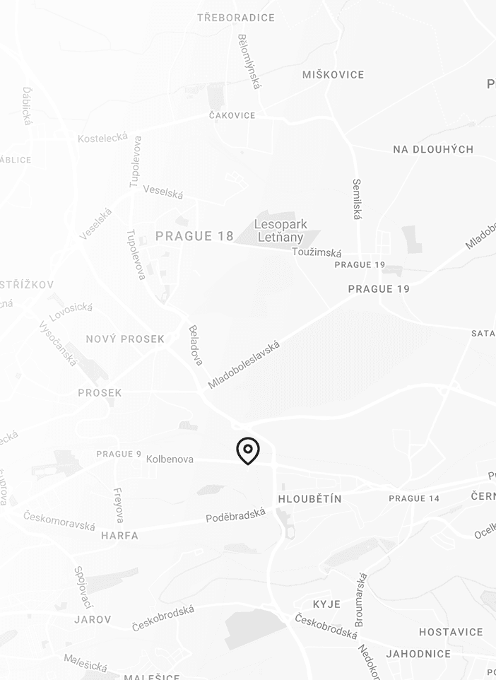 Mapa a umístění Studia Kolbenova